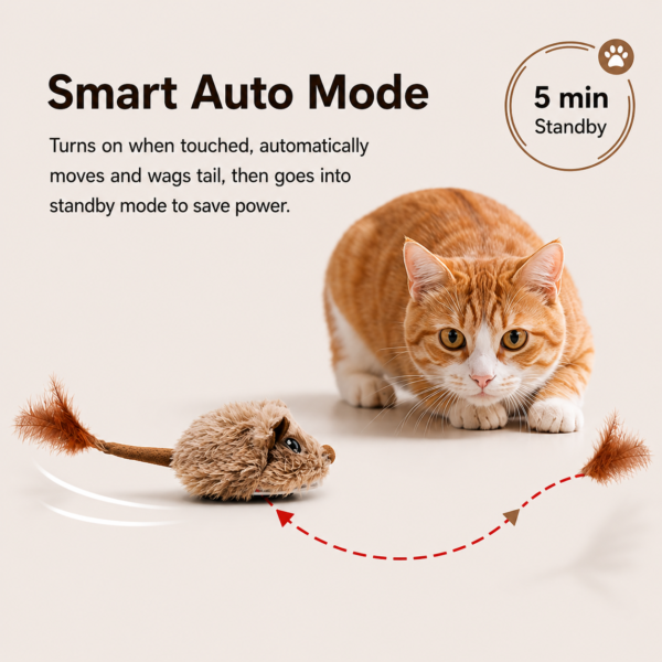 Electric Moving Mouse Cat Toy