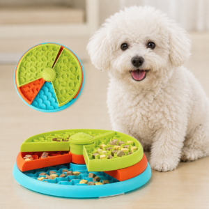 Slow Feeder Dog Bowl 3-Tier Rotating Slow Feeder Dog Bowl | Anti-Choke, IQ Puzzle & Interactive Fun