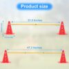 Dog Agility Training Hurdle Cone Set, Adjustable Dog Agility Equipment Obstacle Course Backyard Equipment for Pet Exercise