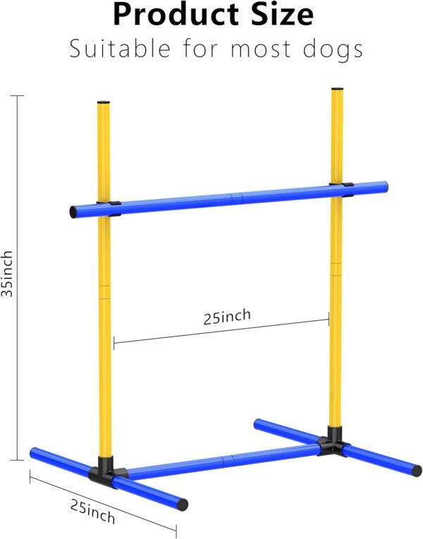 Dog Agility Hurdle Training Set – 2 Jump Bar Sets for Fun, Fitness & Skill Building