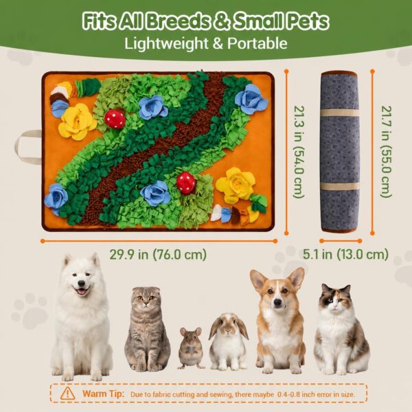 Dog Snuffle Mat with Squeaky Mushrooms Extra-Large Dog Snuffle Mat with Squeaky Mushrooms Turn Mealtime into an Enriching Adventure