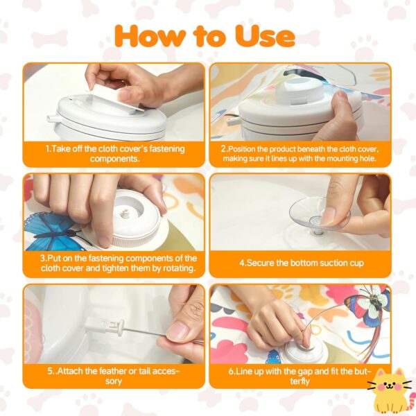 Interactive Automatic Cat Toy with Butterfly & Feather Wands Smart Hunting Fun for Curious Indoor Cats