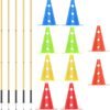 Dog Agility Training Hurdle Cone Set, Adjustable Dog Agility Equipment Obstacle Course Backyard Equipment for Pet Exercise