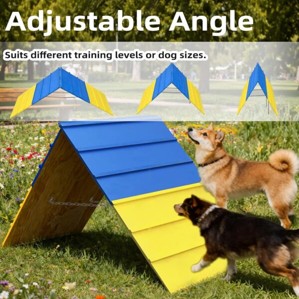 Dog Agility A Frame for Large Dogs, 82” x 23” Dog Agility Course Backyard Set, Dog Agility Equipment Outdoor for Jumping Climbing