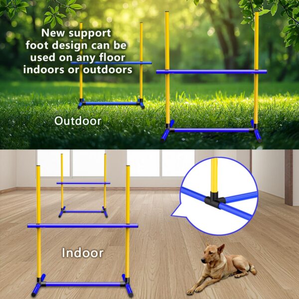 Dog Agility Hurdle Training Set – 2 Jump Bar Sets for Fun, Fitness & Skill Building