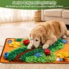 Dog Snuffle Mat with Squeaky Mushrooms Extra-Large Dog Snuffle Mat with Squeaky Mushrooms Turn Mealtime into an Enriching Adventure