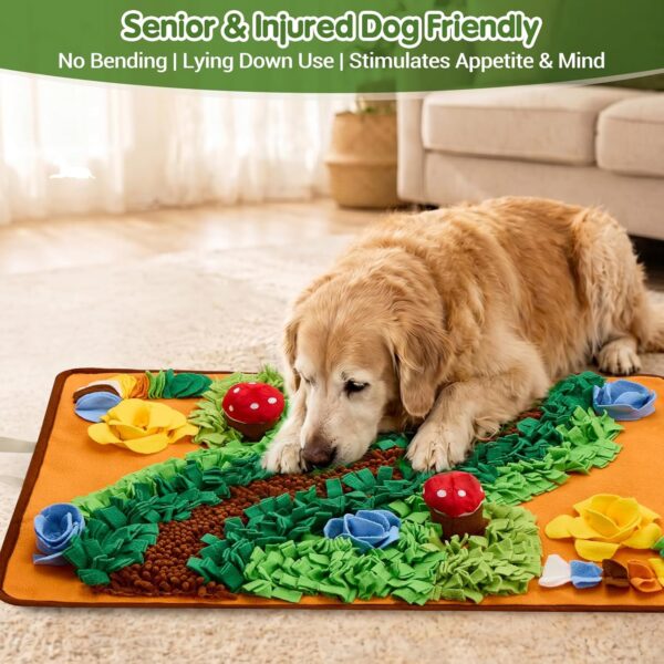 Dog Snuffle Mat with Squeaky Mushrooms Extra-Large Dog Snuffle Mat with Squeaky Mushrooms Turn Mealtime into an Enriching Adventure