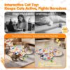 Interactive Automatic Cat Toy with Butterfly & Feather Wands Smart Hunting Fun for Curious Indoor Cats