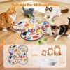 Interactive Automatic Cat Toy with Butterfly & Feather Wands Smart Hunting Fun for Curious Indoor Cats