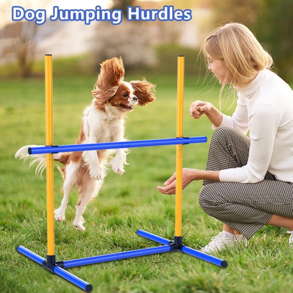 Dog Agility Hurdle Training Set – 2 Jump Bar Sets for Fun, Fitness & Skill Building