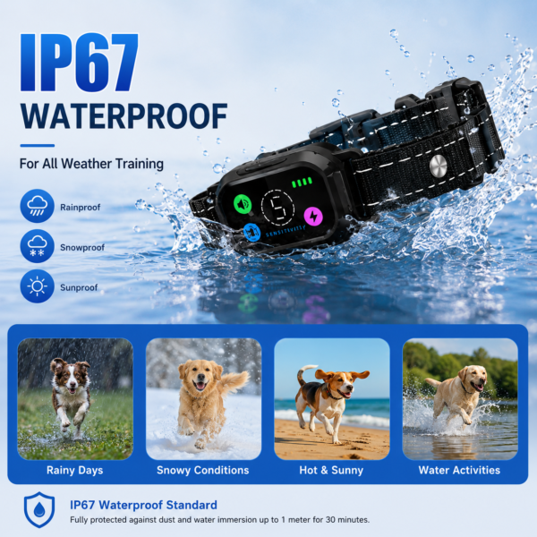 Smart Dog Bark Collar AI Smart Dog Bark Collar 2-in-1 Remote Training & Anti Bark Collar