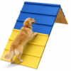 Dog Agility A Frame for Large Dogs, 82” x 23” Dog Agility Course Backyard Set, Dog Agility Equipment Outdoor for Jumping Climbing