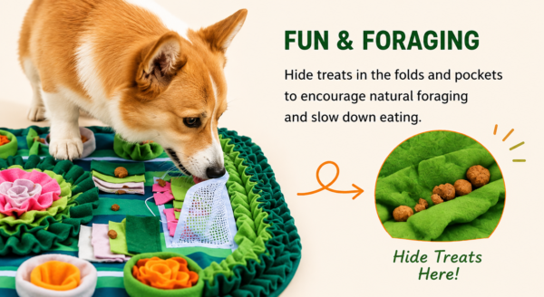 Large Snuffle Mat for Dogs & Cats – Interactive Slow Feeder & Foraging Puzzle Toy