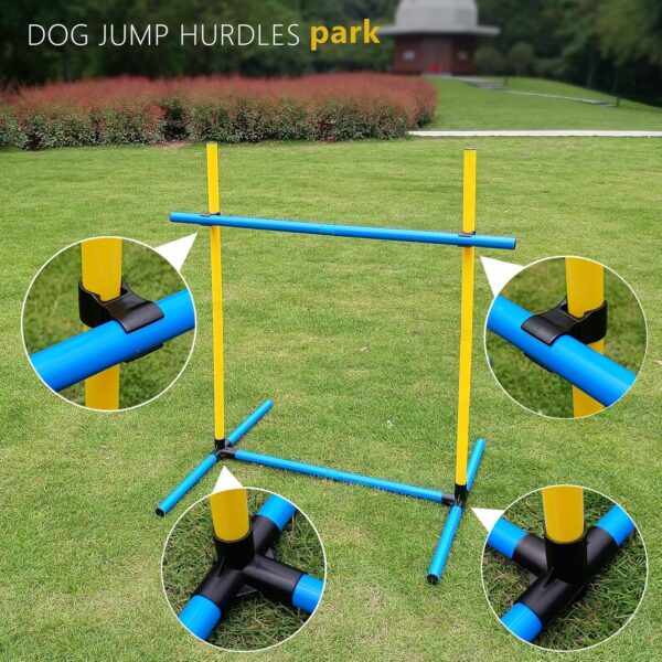 Dog Agility Hurdle Training Set – 2 Jump Bar Sets for Fun, Fitness & Skill Building