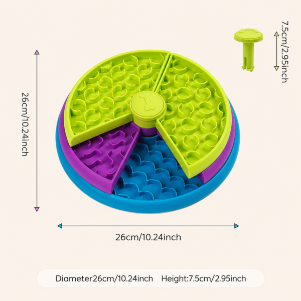 3-Tier Rotating Slow Feeder Dog Bowl | Anti-Choke, IQ Puzzle & Interactive Fun