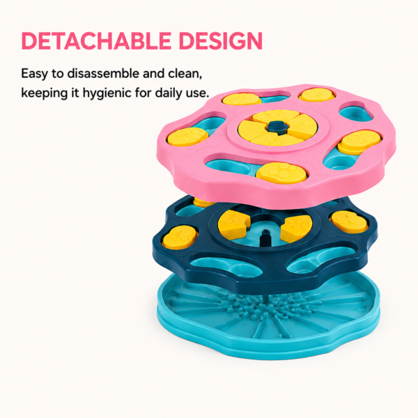 Interactive Slow Feeder Puzzle Bowl for Dogs & Cats