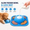 2-in-1 Slow Feeder & Lick Bowl with Rolling Ball Make Mealtime More Engaging, Healthier, and Cleaner